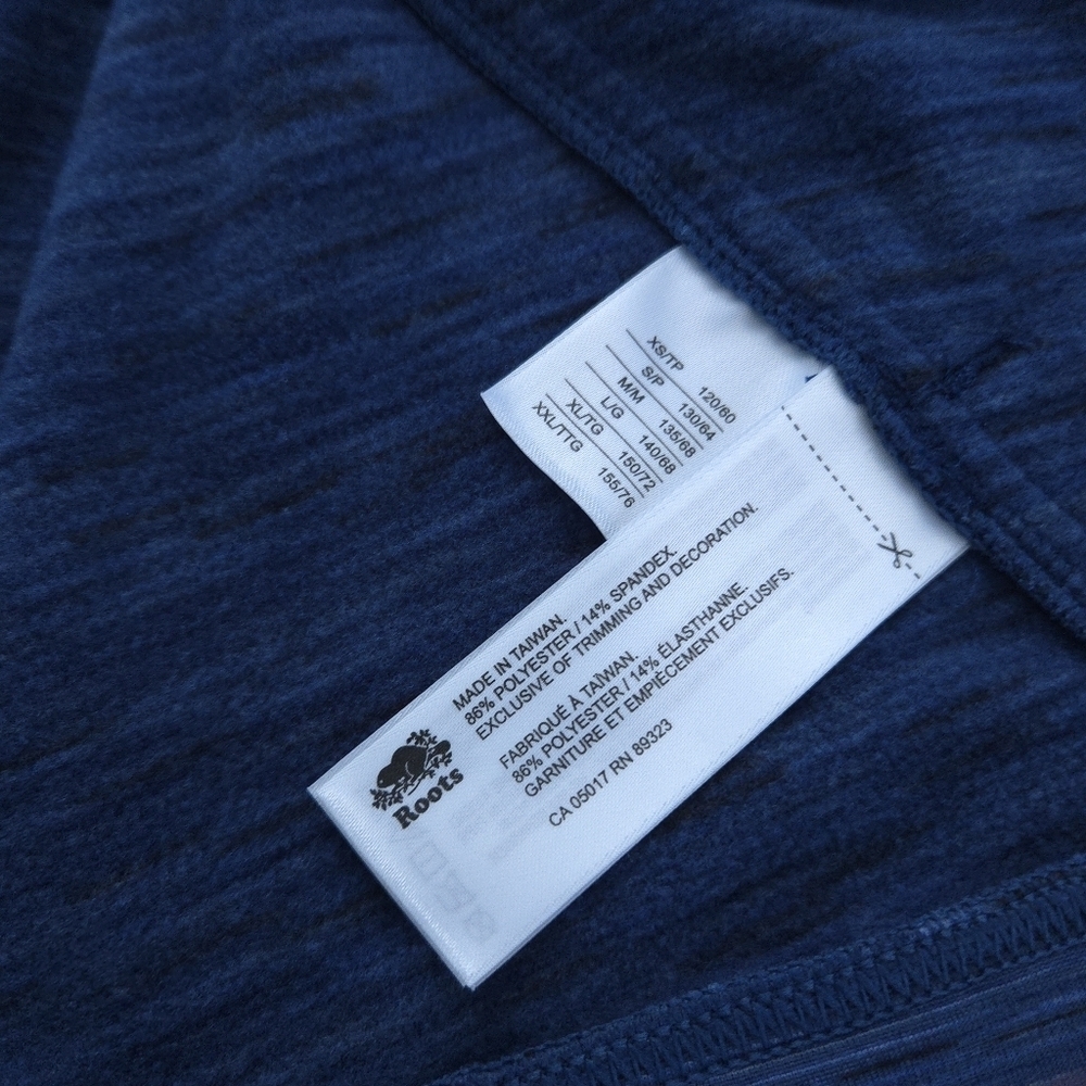 Roots Kids Blue Zip Up Hoodie size XXL 13-14 - Picture 8 of 14